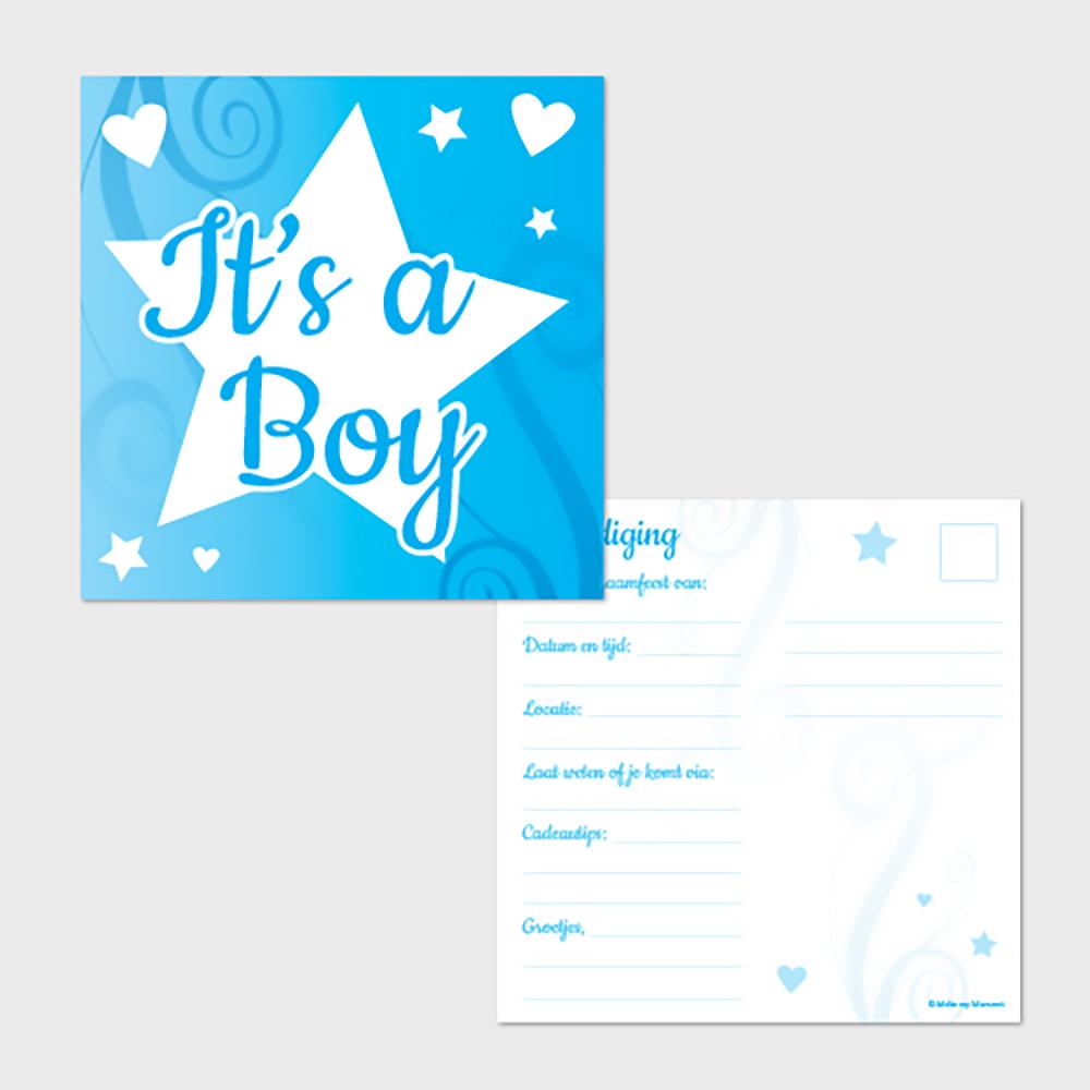 It's a Boy uitnodigingen